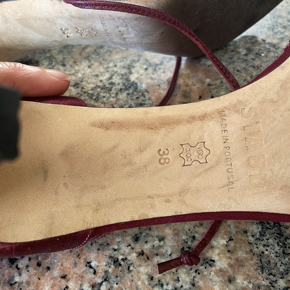 Staud Ankle Strap Satin Heels - Picture 8 of 8